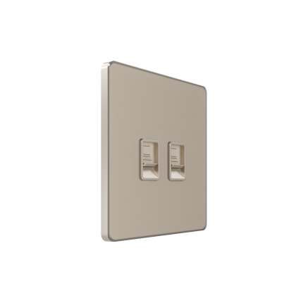 Розетка информационная С/У RJ-45 кат.5e 2-я, Песчаный берег | Systeme Infinity FSE000585
