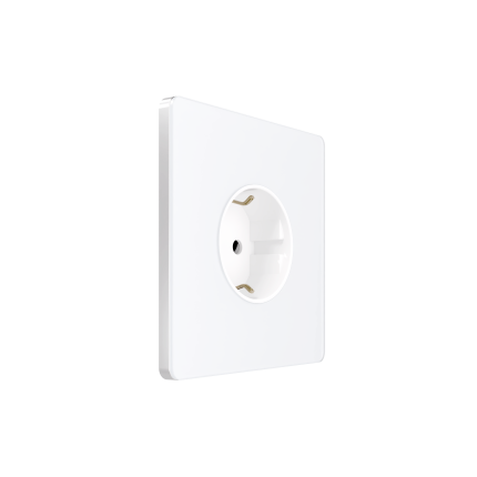 Розетка С/У с ЗК (250В, 16А, защит.шторки), Арктический лед | Systeme Infinity FSE000145